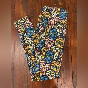 LuLaRoe OS Disney Tiki Mask Leggings